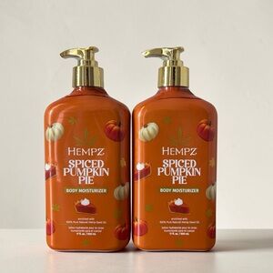 Hempz Spiced Pumpkin Pie Body Moisturizer Lotion 2 Bottles - 17 fl oz NEW